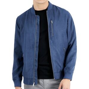 Alfani Men's Blue Bomber Jacket